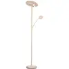 Image de FISCHER & HONSEL Lampadaire LED Dent, couleur sable, 180 cm, métal, CCT à 2 lampes