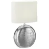 Image de Fischer & Honsel Lampe de table Chambery - Nickel antique - Abat-jour en tissu couleur sable - L : 34 cm, l : 17 cm, H : 53 cm - Avec interrupteur à cordon - 1 ampoule E27 max. 40 W sans ampoule