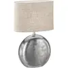 Image de FISCHER & HONSEL Lampe à poser Chambery, sable/nickel, hauteur 53 cm Lin/métal