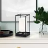 Image de FISCHER & HONSEL Lampe à poser Gilli, noir/blanc, lin, métal, hauteur 29 cm