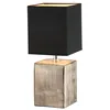 Image de Fischer & Honsel Lampe de table Ouro | bronze antique | Abat-jour en tissu - Chintz noir / intérieur doré | L : 14 cm, l : 14 cm, H : 35 cm, avec interrupteur à cordon | 1 x E14 max. 25