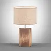 Image de FISCHER & HONSEL Lampe à poser Malik, couleur sable, tissu en lin, hauteur 43 cm E27