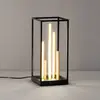 Image de FISCHER & HONSEL Lampe de table LED Grid, noir/or, métal, CCT, intensité variable