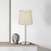 Image de FISCHER & HONSEL Lampe à poser Rimini, sable/nickel, textile, hauteur 30 cm, E14