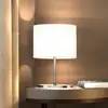 Image de FISCHER & HONSEL Lampe à poser Modena, blanc/nickel, chintz, hauteur 27 cm, E14