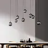 Image de FISCHER & HONSEL Suspension LED Bala à 8 lampes G9 verre fumé