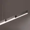 Image de FISCHER & HONSEL Suspension LED Vayana, grise, longueur 189 cm, variateur tactile CCT