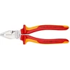 Image de KNIPEX Pince universelle à forte démultiplication, chromée isolée suivant VDE 180 mm