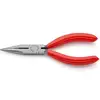 Image de KNIPEX 25 01 140 Pince plate ronde avec coupe (pince radio) noir encre 140 mm