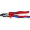 Image de Knipex Pince universelle à forte démultiplication noire atramentisée, avec gaines bi-matière, avec oeillet intégré pour fixation d’un dispositif antichute 225 mm 02 02 225 T