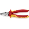 Image de KNIPEX Pince à sertir pour embouts isolés 97 78 180 SB, gaines multicomposants, 180 mm, certifiée VDE