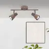 Image de Brilliant Spot pour plafond Lava, longueur 37 cm, vieux cuivre, à 2 lampes, métal