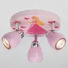 Image de Brilliant Plafonnier rose « Princess », à 3 lampes
