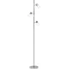 Image de BRILLIANT lampe Lea lampadaire LED triple fer/chrome | 3x LED-D45, E14, ampoule LED 4W incluse, (450lm, 2700K) | Échelle A ++ à E | Avec pédale