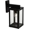 Image de Applique extérieure GAIA descendante noir métal/verre E27 1x60W - BRILLIANT