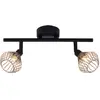 Image de Brilliant Dalma Barre Double Spots Orientables, Noir et Cuivre, 33 W