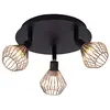 Image de BRILLIANT lampe Dalma Spotrondell 3flg noir/cuivre | 3x QT14, G9, 33W, adapté aux lampes à culot à broche (non incluses) | Échelle A ++ à E | Têtes pivotantes