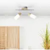 Image de Brilliant Spot pour plafond Babsan, longueur 27,5 cm, bois clair, à 2 lampes.