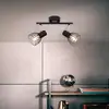 Image de Brilliant Spot pour plafond Blacky, longueur 31 cm, noir, à 2 lampes, métal