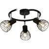 Image de BRILLIANT lampe Blacky Spot Spiral 3flg noir | 3x D45, E14, 40W, adaptées aux lampes à suspension (non incluses) | Échelle A ++ à E | Convient aux lampes LED
