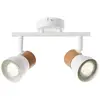 Image de BRILLIANT lampe Moka spot tube 2 ampoules blanc mat/marron | 2x PAR51, GU10, 10W, adapté aux lampes à réflecteur (non incluses) | Échelle A ++ à E | Têtes pivotantes