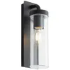 Image de Applique extérieure descendante AOSTA - BRILLIANT - Noir dépoli - Métal/plastique - E27 1x25W