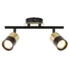 Image de BRILLIANT lampe Maribel spot tube laiton brossé/noir | 2x PAR51, GU10, 5W, adapté aux lampes à réflecteur (non incluses) | Échelle A ++ à E | Têtes pivotantes