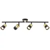 Image de BRILLIANT lampe Maribel spot tube 4flg laiton brossé/noir | 4x PAR51, GU10, 5W, adapté aux lampes à réflecteur (non incluses) | Échelle A ++ à E | Têtes pivotantes/bras pivotants