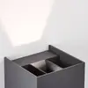 Image de Brilliant Applique d'extérieur LED Hilly, hauteur 10 cm, gris foncé, métal