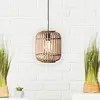 Image de Brilliant Suspension Woodrow, Ø 21,5 cm, bois clair, bambou/métal