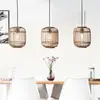 Image de Brilliant Suspension Woodrow, longueur 105 cm, bois clair, 3 lampes, bambou