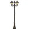Image de Lampadaire extérieur JANEL - BRILLIANT - noir doré - métal/verre - 3x60W - IP44