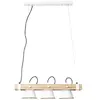 Image de BRILLIANT lampe Plow suspension 3 lampe blanc/bois clair | 3x A60, E27, 10W, adapté aux lampes standard (non incluses) | Échelle A ++ à E | Têtes pivotantes