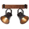 Image de BRILLIANT lampe Plough spot bar 2 flg noir acier | 2x lampes normales A60, E27, 10W, gf non spécifiées. | Têtes pivotantes | Convient aux lampes LED
