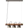 Image de BRILLIANT lampe Plow suspension 3 lampe noir acier/bois | 3x A60, E27, 10W, adapté aux lampes standard (non incluses) | Échelle A ++ à E | Têtes pivotantes