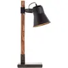 Image de BRILLIANT lampe de table Plough acier noir/bois | 1x A60, E27, 10W, adapté aux lampes standard (non incluses) | Échelle A ++ à E | Avec interrupteur à cordon