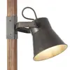 Image de Brilliant Lampadaire Plow avec 2 spots, noir/bois foncé