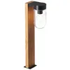 Image de Borne extérieure CABAR - BRILLIANT - bois foncé/noir - métal/verre E27 1x40W