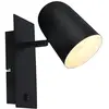 Image de BRILLIANT lampe Ayr interrupteur spot mural noir mat | 1x D45, E14, 18W, adapté aux lampes à suspension (non inclus) | Échelle A ++ à E | Avec interrupteur à bascule