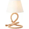 Image de Brilliant lampe, lampe de table Sailor naturel/blanc, corde/textile, 1x A60, E27, 40W, lampes normales (non incluses), A ++