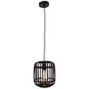 Image de BRILLIANT Woodrow suspension 1 flamme 21cm bois foncé/noir luminaires d'intérieur, suspensions | 1x A60, E27, 60W, convient aux lampes normales (non incluses) | A ++ | Le câble peut être raccourci