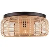 Image de BRILLIANT Crosstown plafonnier 45cm bois clair/noir luminaires d'intérieur, plafonniers, décoratifs | 1x A60, E27, 40W, convient aux lampes normales (non incluses) | A ++ | Convient aux lampes LED