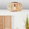 Image de Brilliant Plafonnier Woodrow, Ø 40 cm, bois clair, bambou/métal