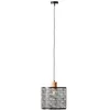 Image de Brilliant Lampe suspendue Santy 29cm noir avec bois - 99395/76