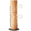 Image de Brilliant lampe, lampe à poser Odun 2 flammes pin teinté, 2x A60, E27, 25W, bois issu de la foresterie durable (FSC)