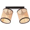 Image de Brilliant lampe, Wiley spot bar 2 flammes bois clair/noir, 2x D45, E14, 60W, têtes pivotantes