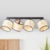 Image de Brilliant Plafonnier à spots Wiley en rotin, 4 lampes