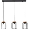 Image de Brilliant lampe, suspension Tosh série 3-flammes bois antique / corindon noir, 3x A60, E27, 40W, bois issu de la foresterie durable (FSC)