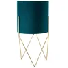 Image de Brillant | Lampadaire Atami laiton brossé/pétrole | 1x A60, E27, 28W, adapté aux lampes normales (non incluses)