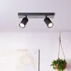Image de Brilliant Spot pour plafond Jello, longueur 32 cm, noir, à 2 lampes, métal